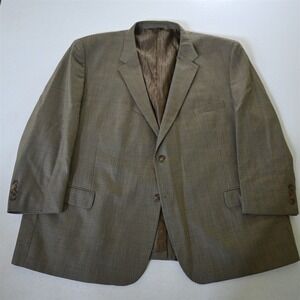 Joseph & Feiss 60R Gold Brown 100%‎ Wool Mens Blazer Suit Jacket Sport Coat